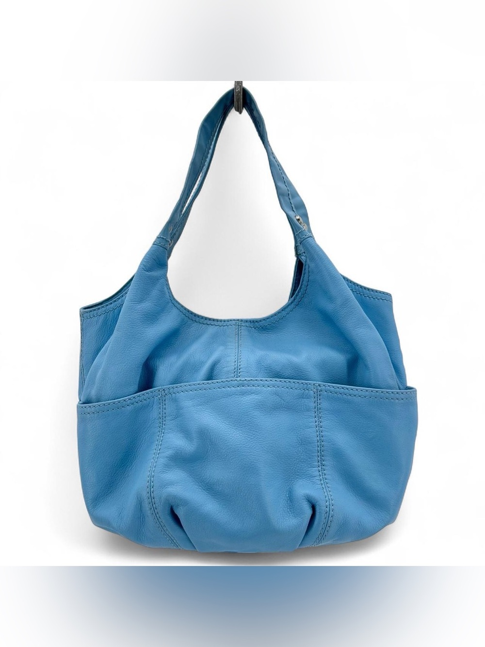 B. Makowsky blue leather shoulder bag